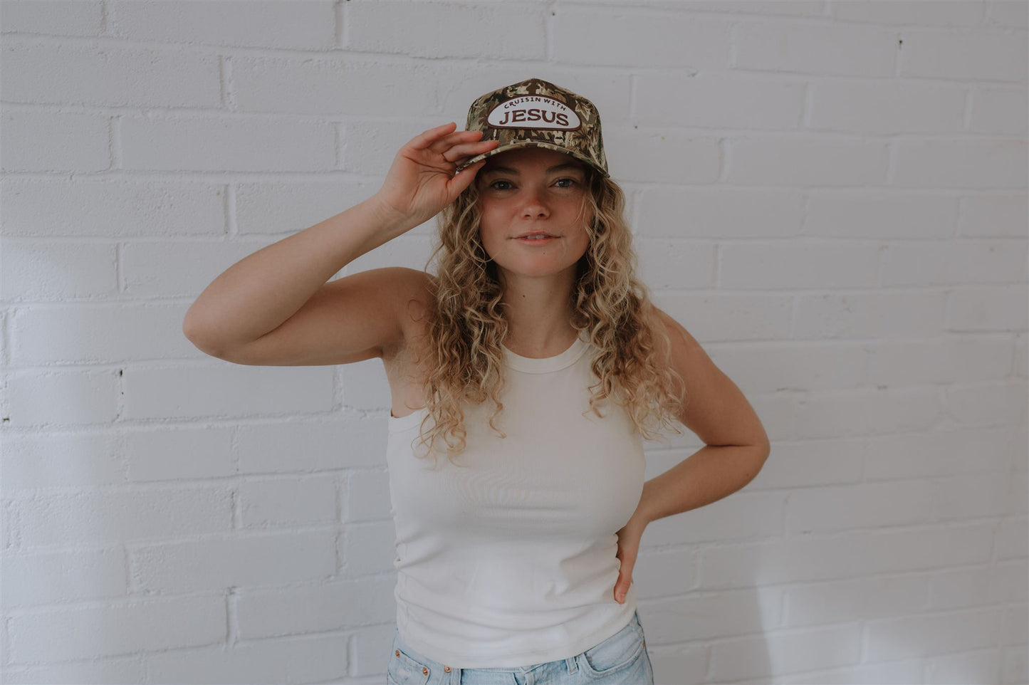 Cruisin with Jesus original camo hat